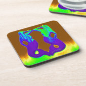 zwei lila Meerjungfrauen Untersetzer (Linke Seite)