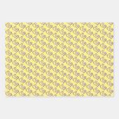 Zwei Lila miteinander verbundene Herzmuster Geschenkpapier Set (Vorderseite)