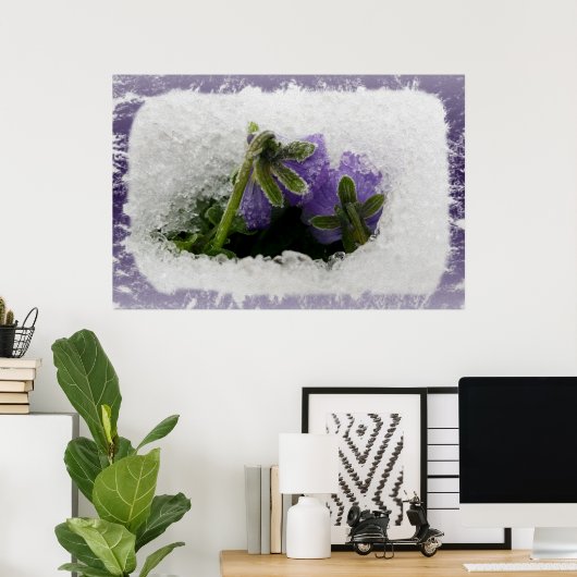 Zwei lila Stiefmütterchen Poster (Heimbüro)