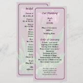 Zwei Lila Tulips-Hochzeitsprogramme Programm (Vorne/Hinten)