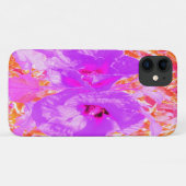 Zwei Lila und heiße rosa Pollen Crazy Hibiskus Case-Mate iPhone Hülle (Rückseite (Horizontal))
