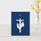 Zwei Linemen Weiße Silhouette auf der Weihnachtska Karte (Gelbe Blume)