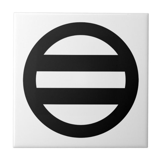 Zwei Linien, umkreist Fliese (Vorderseite)