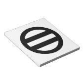 Zwei Linien, umkreist Notizblock (angewinkelt)