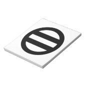Zwei Linien, umkreist Notizblock (Rotiert)