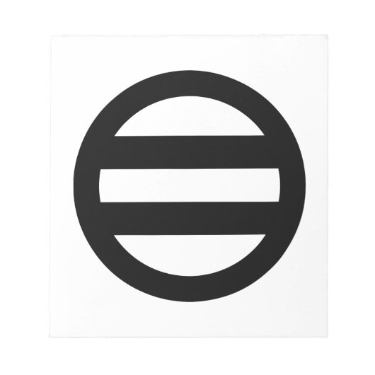 Zwei Linien, umkreist Notizblock (Vorderseite)