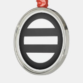 Zwei Linien, umkreist Silbernes Ornament (Links)