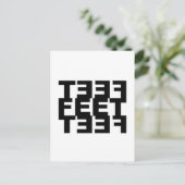 Zwei Links Füße Postkarte (Stehend Vorderseite)