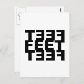 Zwei Links Füße Postkarte (Vorne/Hinten)