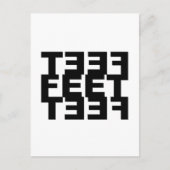 Zwei Links Füße Postkarte (Vorderseite)