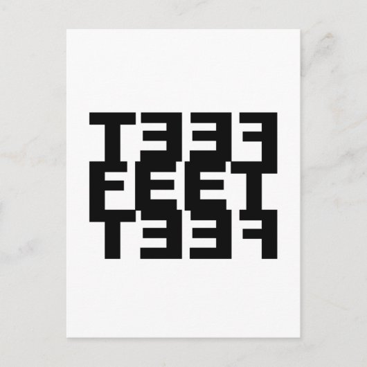 Zwei Links Füße Postkarte (Vorderseite)