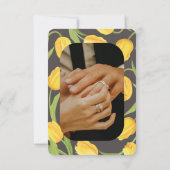 Zwei Lippen und Tulips Hochzeit Danke Karte (Rückseite)