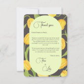 Zwei Lippen und Tulips Hochzeit Danke Karte (Vorderseite)