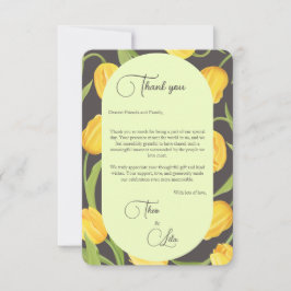 Zwei Lippen und Tulips Hochzeit Danke Karte