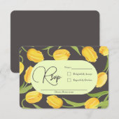 Zwei Lippen und Tulips Hochzeit RSVP Karte (Vorne/Hinten)