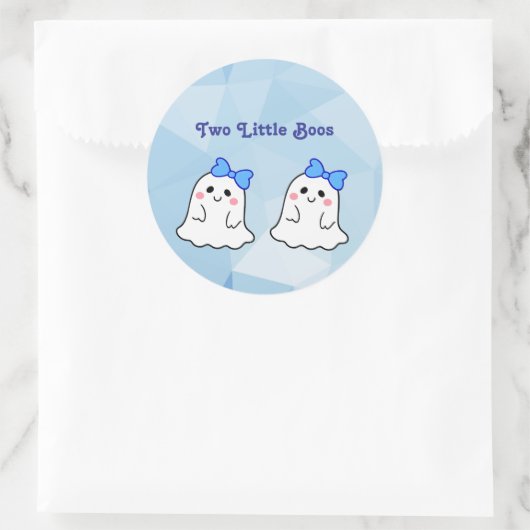 Zwei LIttle Boos Zwillingsthema Runder Aufkleber (Tasche)