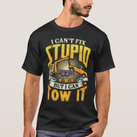 Zwei LKW-Fahrer ich kann nicht reparieren Stupid, T-Shirt (Vorderseite)