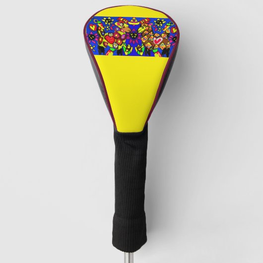 Zwei Llamas-Kunstwerke Golf Headcover (Vorderseite)