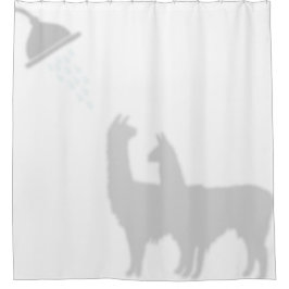 Zwei Llamas Shadow Silhouette Shadow Buddies Duschvorhang