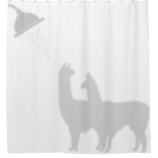 Zwei Llamas Shadow Silhouette Shadow Buddies Duschvorhang (Vorderseite)