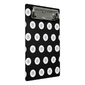Zwei-Logo-Step-Repeat-Mini-Clipboard Mini Klemmbrett (Schrägansicht)