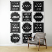 Zwei Logos Eleganter einfacher Hintergrund für das Wandteppich (Beispiel)