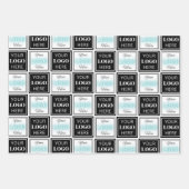 Zwei Logos Event White Simple Background Geschenkpapier Set (Vorderseite 3)