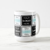 Zwei Logos Event White Simple Background Kaffeetasse (VorderseiteRechts)