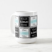 Zwei Logos Event White Simple Background Kaffeetasse (Vorderseite Links)
