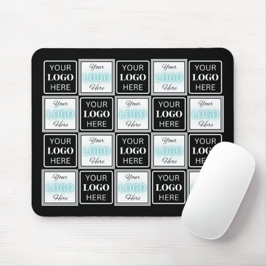 Zwei Logos Event White Simple Background Mousepad (Mit Mouse)