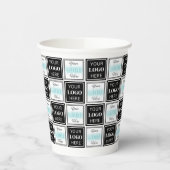 Zwei Logos Event White Simple Background Pappbecher (Links)