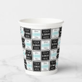 Zwei Logos Event White Simple Background Pappbecher (Rechts)
