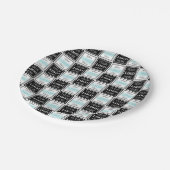 Zwei Logos Event White Simple Background Pappteller (Schrägansicht)