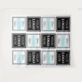 Zwei Logos Event White Simple Background Wandteppich (Vorderseite (Horizontal))