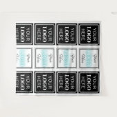 Zwei Logos Event White Simple Background Wandteppich (Vorderseite (Horizontal))
