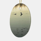 Zwei Loons Keramikornament (Links)