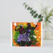Zwei Lover von MOjisola A Gbadamosi Okubule Postkarte (Stehend Vorderseite)
