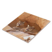 Zwei Löwen Fliese (Seite)