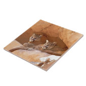 Zwei Löwen Fliese (Seite)