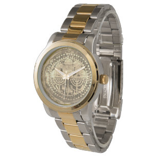 Zwei Löwen Judah Gold Überwachung Armbanduhr