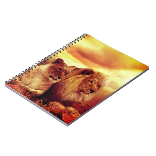 Zwei Löwen Notizblock (Linke Seite)