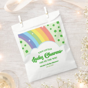 Zwei Lucky Charms Rainbow Twins Baby Dusche Geschenktütchen