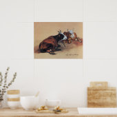 ZWEI LÜGENDE KÜHE POSTER (Küche)