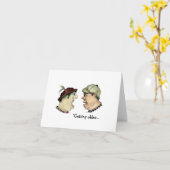 Zwei lustige ältere Typ mit 4-Buchstaben-Wörtern Karte (Gelbe Blume)