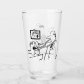 Zwei lustige Ärzte und geduldige Cartoon. Glas (Vorderseite)