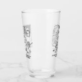 Zwei lustige Bierliebhaber Cartoon. Glas (Links)