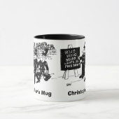 Zwei lustige Cartoon der Polizei. Name wählen hinz Tasse (Zentrum)