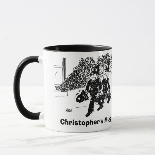 Zwei lustige Cartoon der Polizei. Name wählen hinz Tasse (Links)