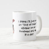 Zwei lustige Freunde Jumbo-Tasse (Vorderseite Rechts)