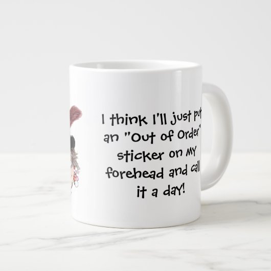 Zwei lustige Freunde Jumbo-Tasse (Vorderseite Rechts)